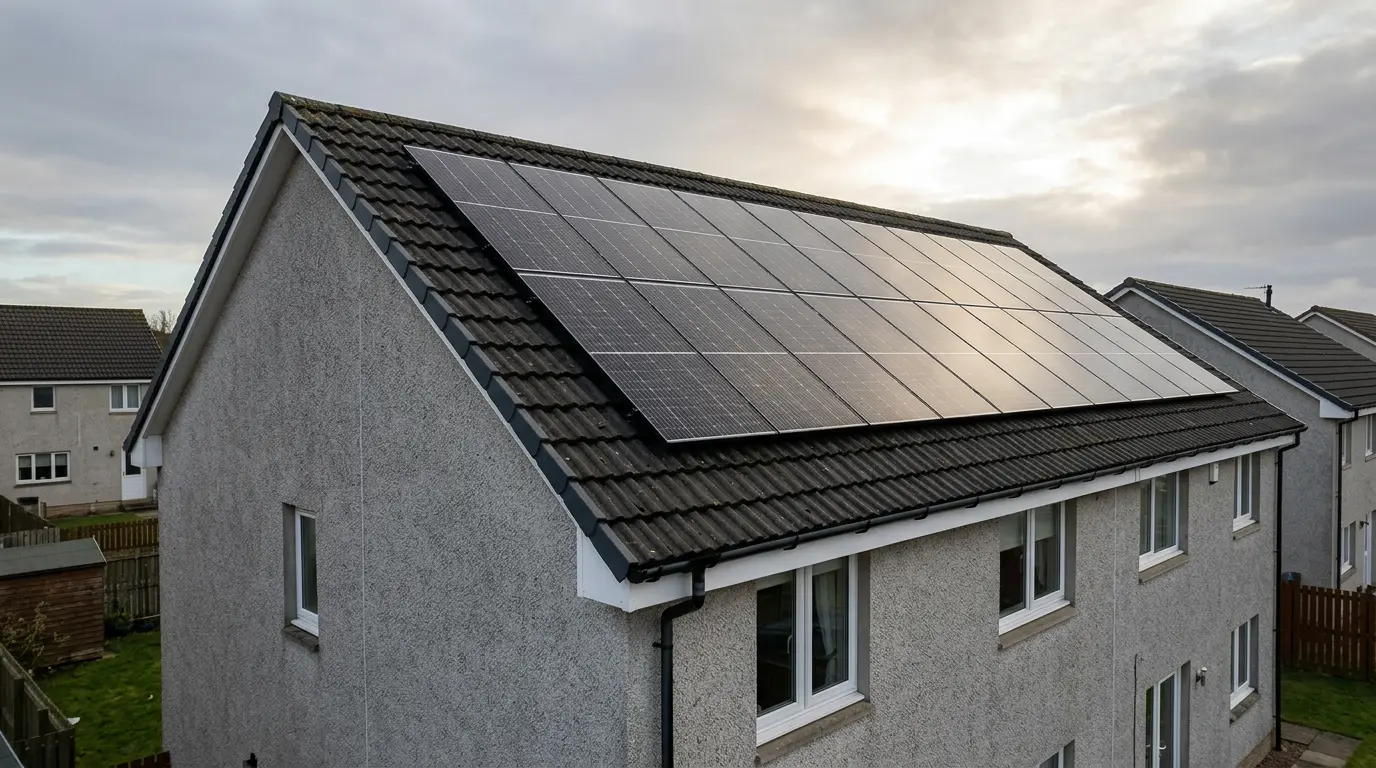 Trina Solar panels on Scottish home